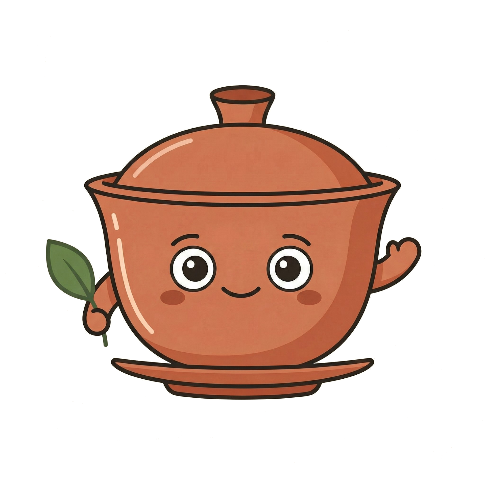 ChaFù clay gaiwan mascot